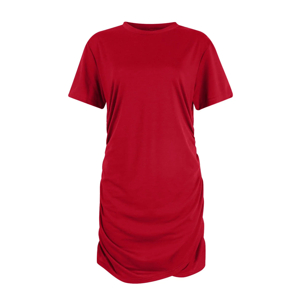 Robe Bodycon Femme Courte | Uni Col Rond Manches Courtes | Coupe Ajustée Sexy Casual | Été