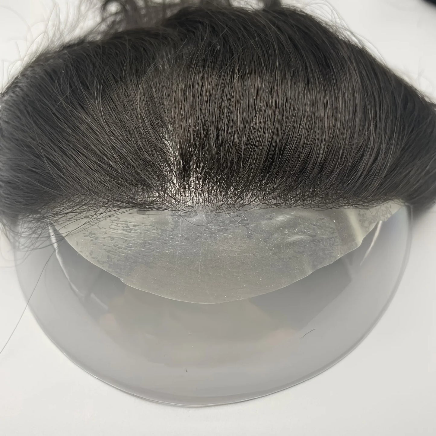 Hotsale 100% Human Hair Piece Men Topper  V Loop Super Thin Skin PU Front Line Forehead System Toupee Patch Wig for Men