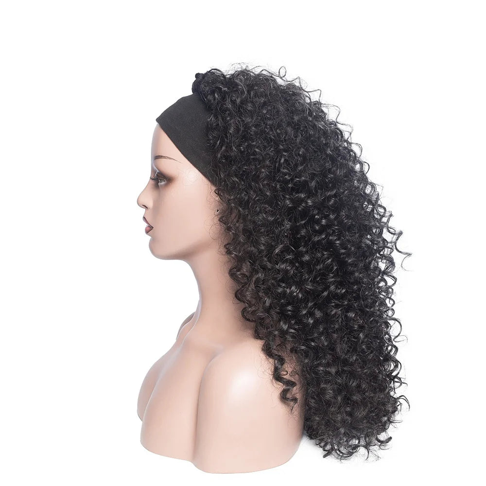 Perruque Headband Tresses Africaines Synthétique | 3 Brins | Queue de Cheval | Couvre-Cheveux | Fibre | Femme