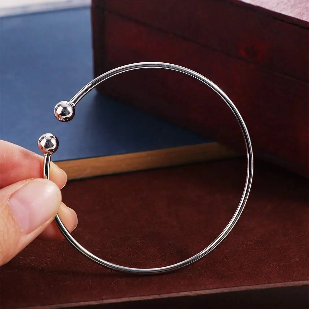 Best Quality Wholesale Silver Plated Bracelet Adjustable Bangles Fashion Jewelry Men's/Women's