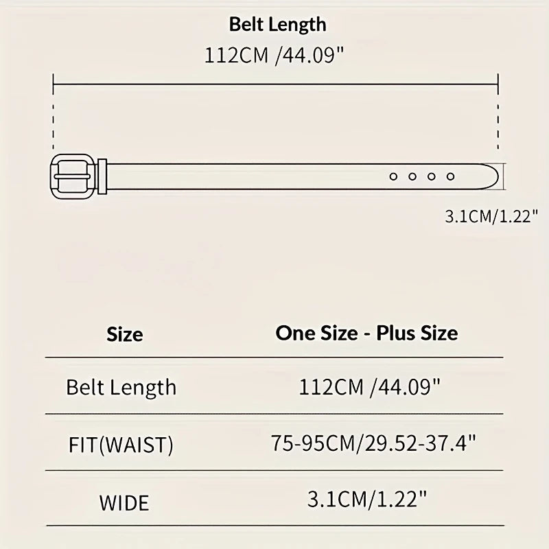 Fashion Women's Two-Piece Belt Set [Black + White] Plus-Size Belt Set, Suitable for Waist Circumference 29.53-37.4 Inches, Decor