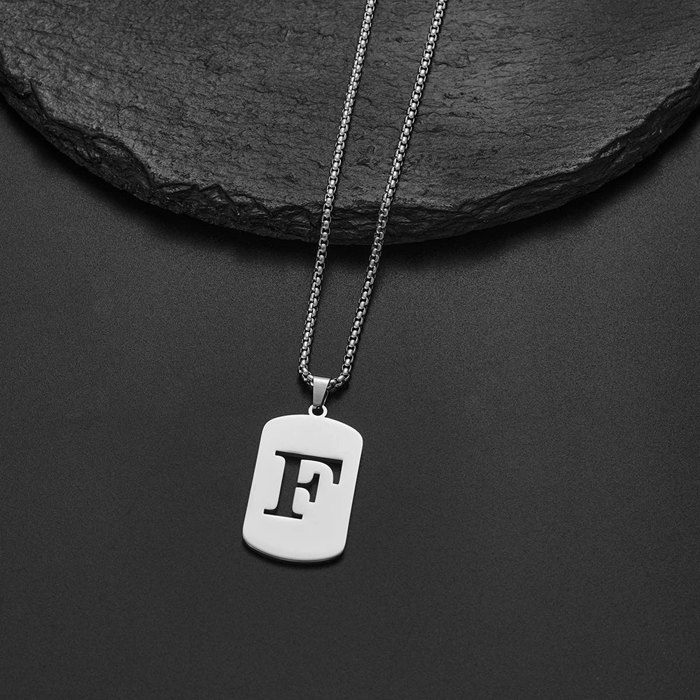Collier Pendentif Initiale A-Z Délicat | Acier Inoxydable | Bijou Homme & Femme 2024 | Cadeau