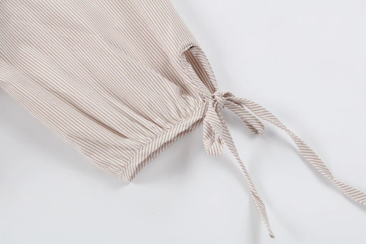 AP SS26 Friday Night Pinstripe Collection Kids Boys Girls Cotton Striped Maxi Dress Shirt Baby Set Family Matching Clothing