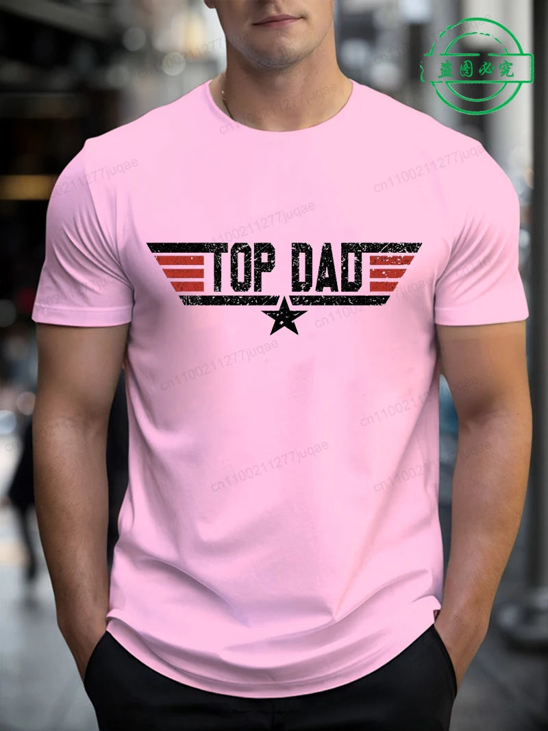 T-Shirts for Men Top Dad Design Shirts Papa Graphic Tees Short Sleeve Men's Summer Fashion T-Shirts Personality Clothing