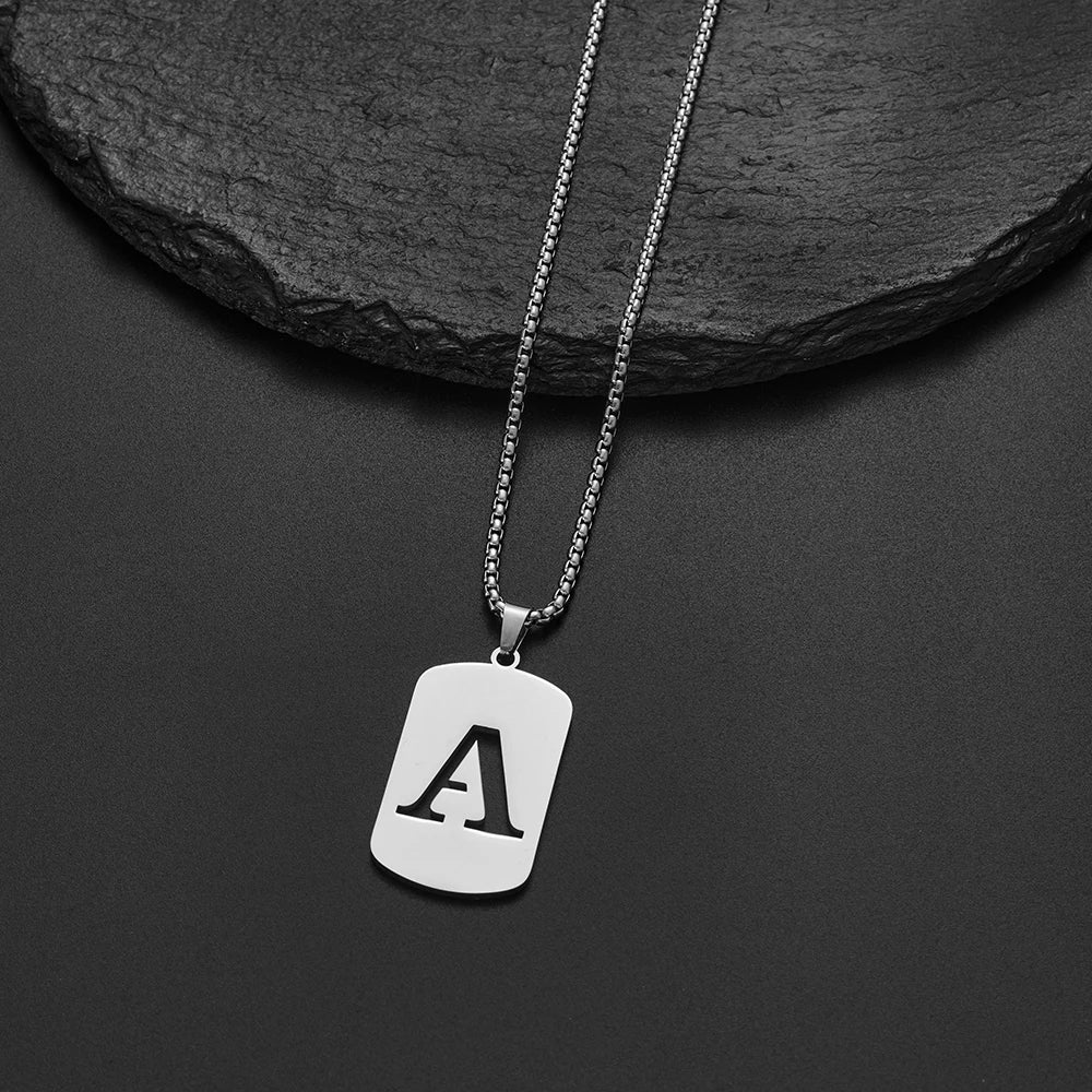 Collier Pendentif Initiale A-Z Délicat | Acier Inoxydable | Bijou Homme & Femme 2024 | Cadeau