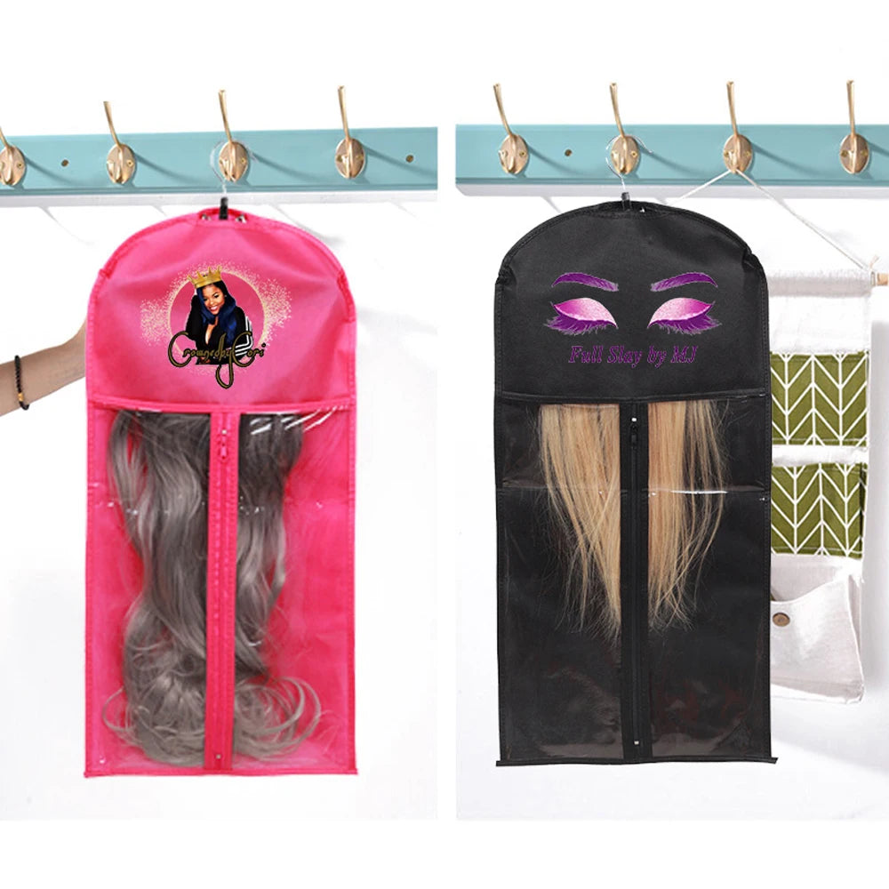 Cintre Bois Rangement Perruques & Extensions | Porte-Perruque Multiple | Organisateur Salon