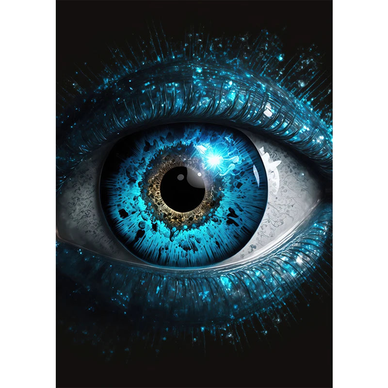 Classic Abstract Wall Art, Eye Features Mural, HD Canvas Print Poster for Home Living Room Bedroom Office Decoration Cuadros