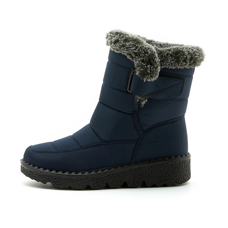 Bottes de Neige Femme 2026 | Fausse Fourrure Peluche | Cheville | Antidérapantes | Grande Taille