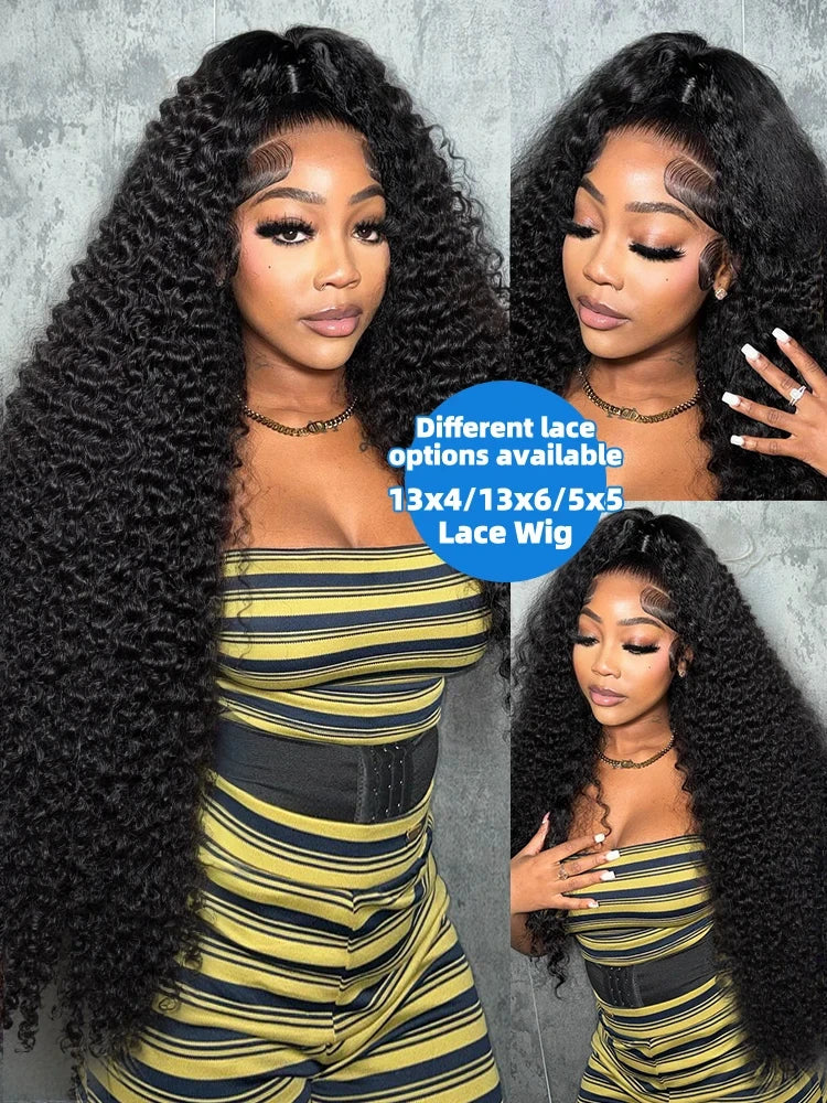 Perruque Deep Wave Brésilienne | 13x6 HD Lace Frontal | 250% Densité | Jusqu'à 40 Pouces | Water Wave Curly