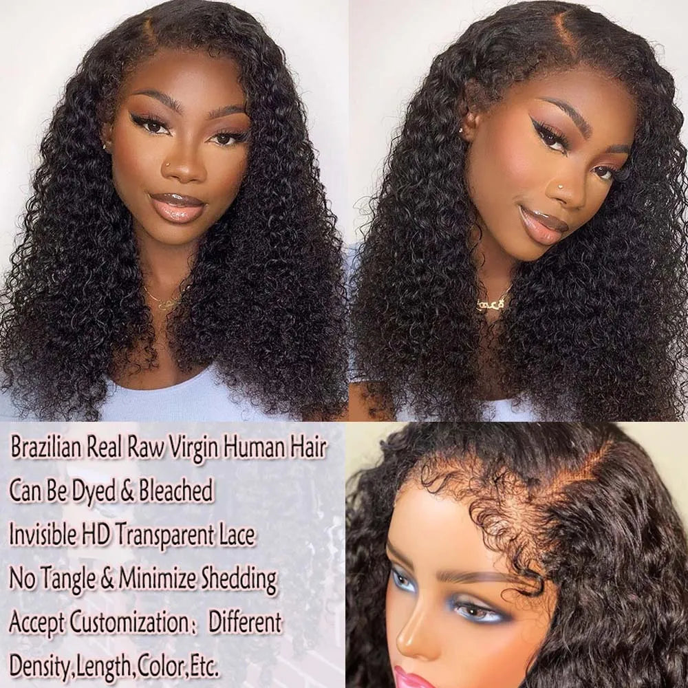 Perruque Lace Front Kinky Curly | 13x4 & 13x6 | Cheveux Humains | Frontal Lace Naturel