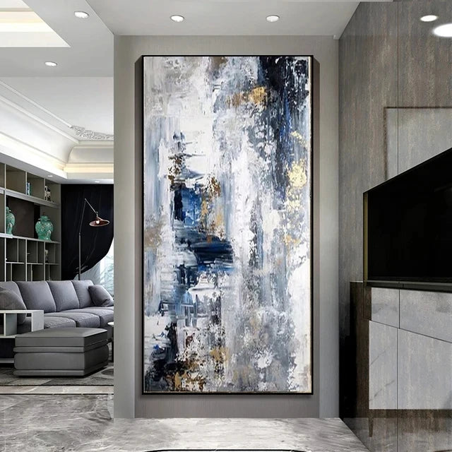 Peinture Huile Paysage Abstrait | Grand Format | Canvas Mural | Sans Cadre | Décoration Salon & Maison