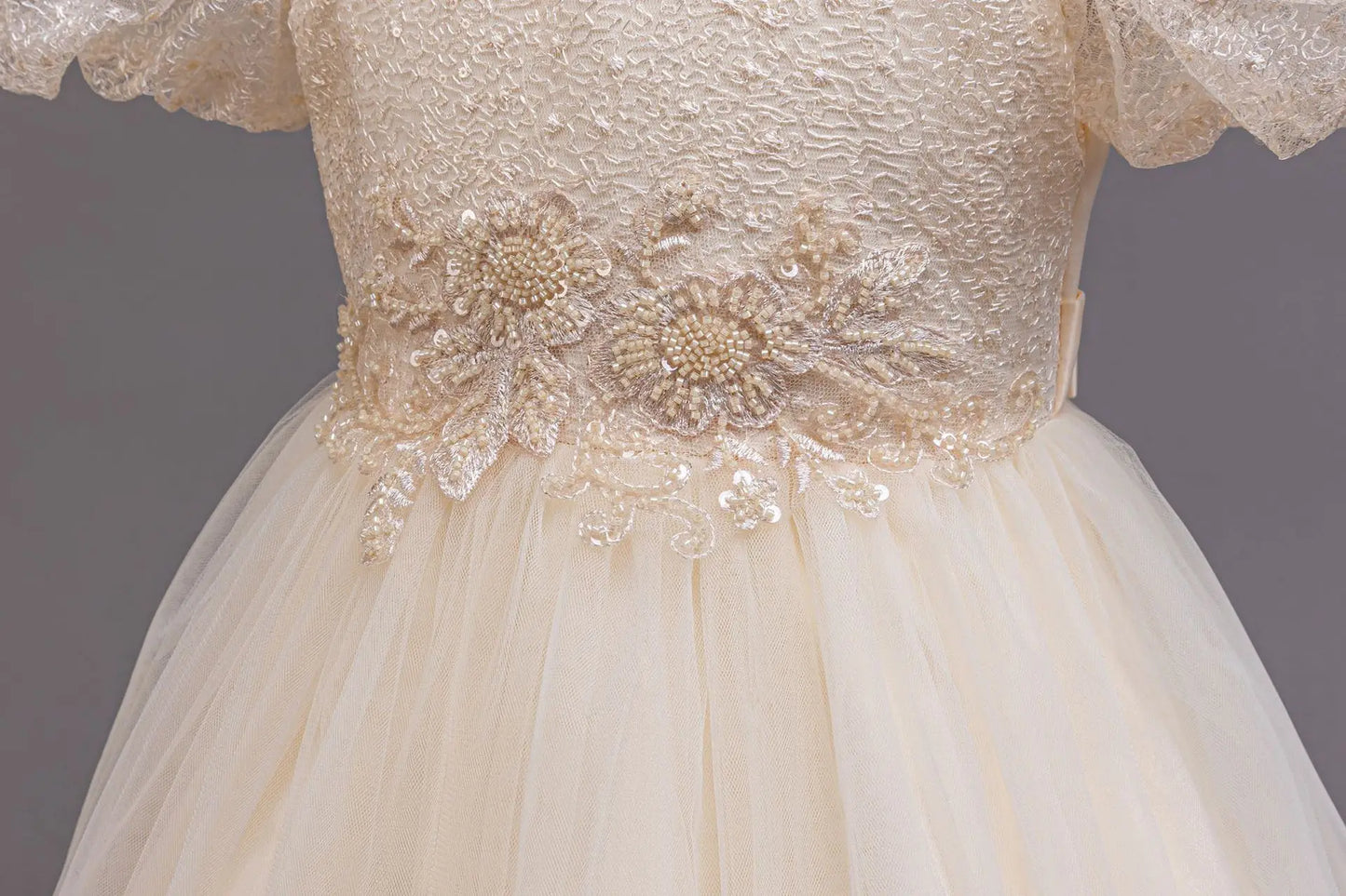 New Girl Evening Dresses Festive Clothing Children Elegant Wedding Dress for Party Girls' White Clothes
