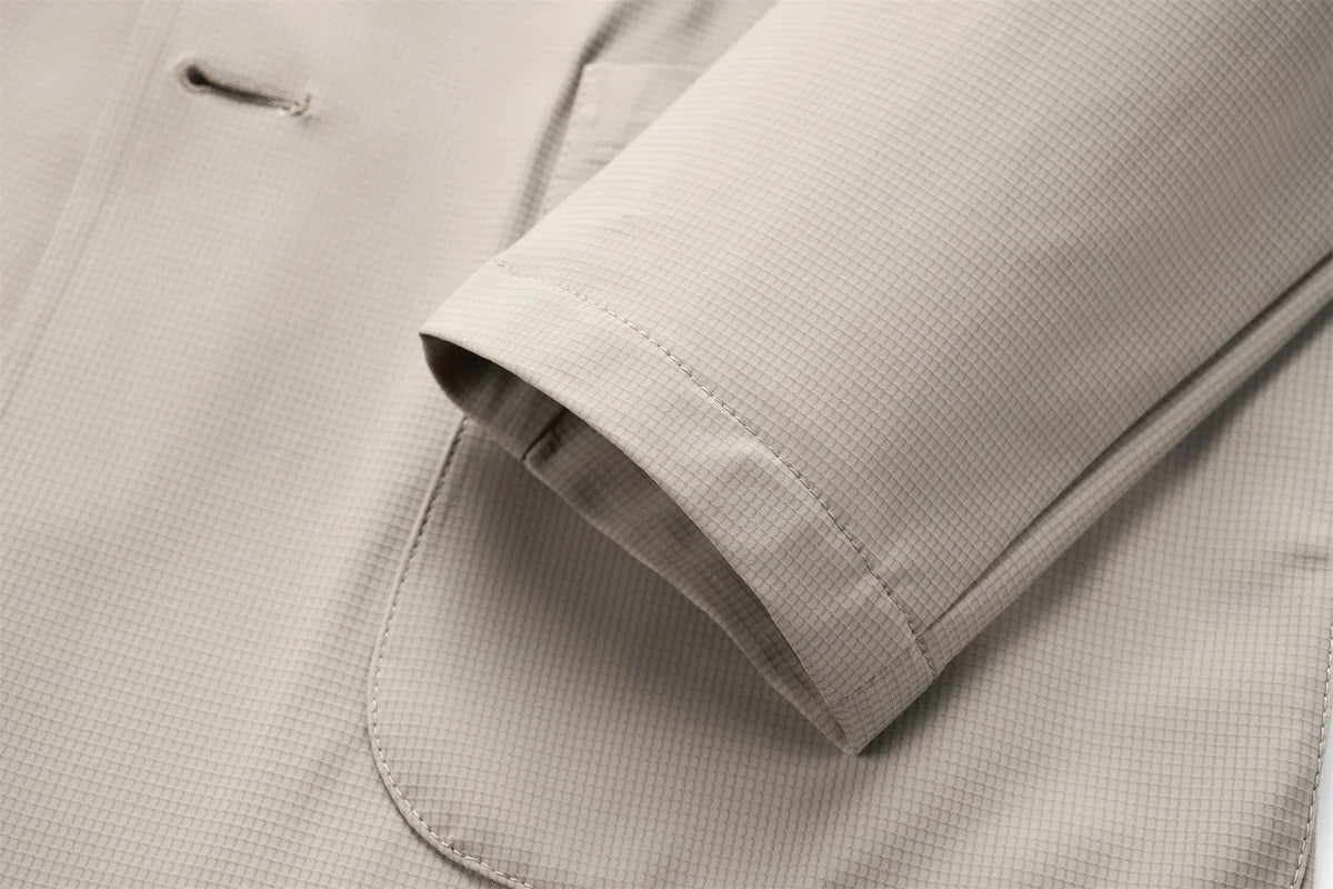 Minimalist Men's Casual Blazer Ice Silk Nylon Spandex Seamless High-Stretch Sun Protection Cooling Summer Breathable Tech Jacket