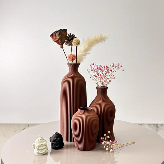 3-Piece Set of Artistic Decorative Vases, Elegant Vase Decoration, Dry Vase Ornaments for Home Decor, Office Vase Ornaments, Holiday Gifts
