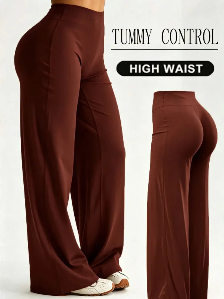 Pantalon Sport Droit Taille Haute | Peau Nue | Lift Fesses | Fitness Casual | Legging Sculptant