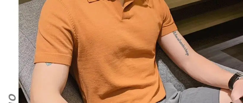 Polo en maille uni pour homme | Manches courtes