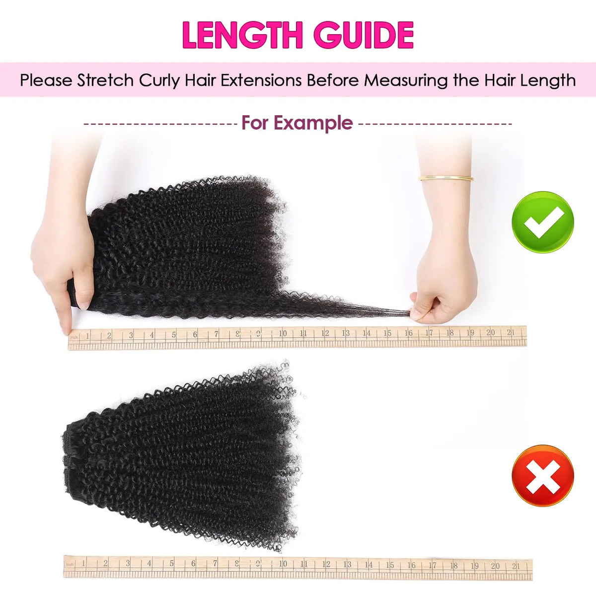 Extensions à Clips Afro Curly Kinky | 10-24 Pouces | 120g 8 Pièces | Cheveux Humains Remy | Volume Complet