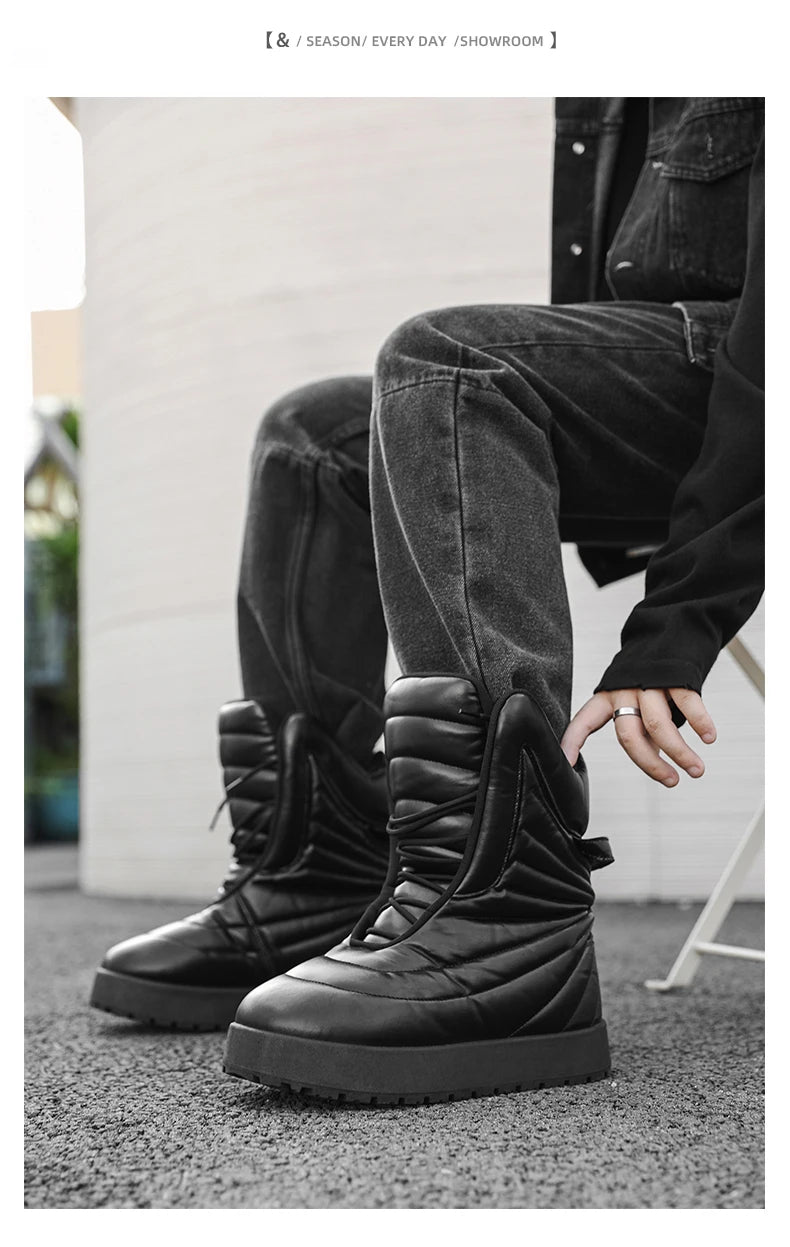 Chaussures Hiver Homme 2025 | Pantoufles Chaudes Imperméables | Peluche Antidérapant | Sneakers Neige