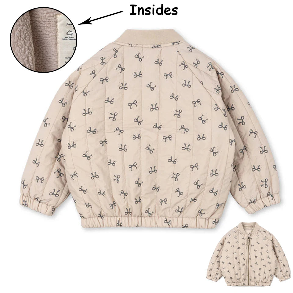Manteau Polaire Paillettes Fille | Laine d'Agneau | Broderie Garçon | Vêtement Enfant Hiver