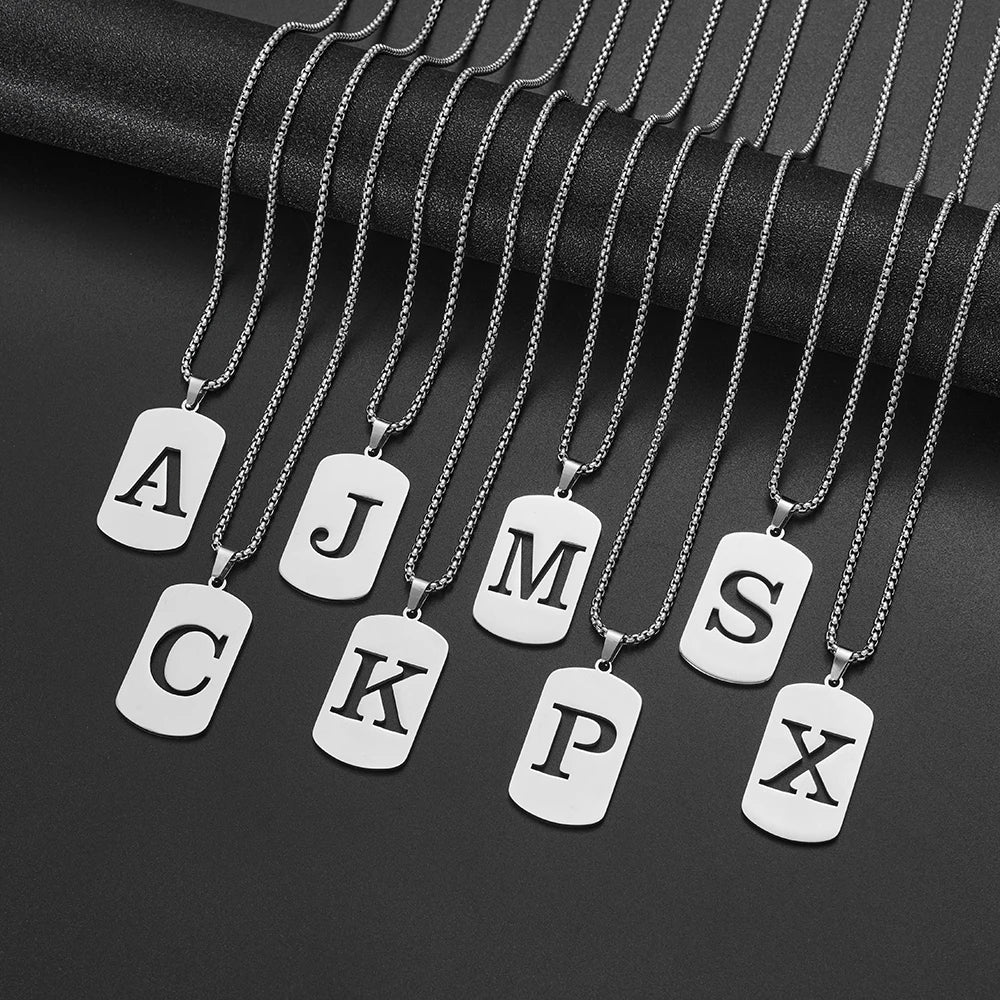 Collier Pendentif Initiale A-Z Délicat | Acier Inoxydable | Bijou Homme & Femme 2024 | Cadeau