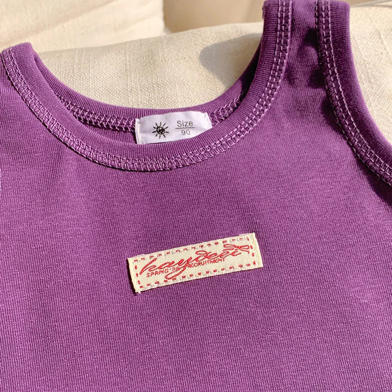 Fashion Children T-shirt For Girls Boys Cotton Vest Tops Kids Summer Clothes Sleeveless T-shirt