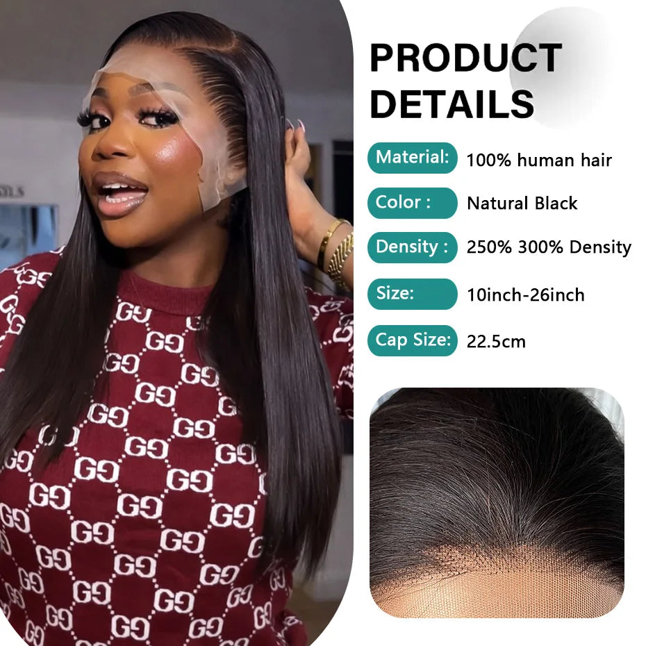 Perruque Bob Super Double Drawn | 250-300% Densité | 13x6 & 13x4 & 2x6 & 5x5 Lace | Glueless | Cheveux Humains | Femmes Noires