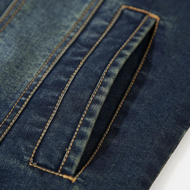 High Quality Men's Denim Jacket Coat 5XL Oversized Overcoat Spring Autumn Retro Cowboy Jacket Men Clothing Casual Outerwear