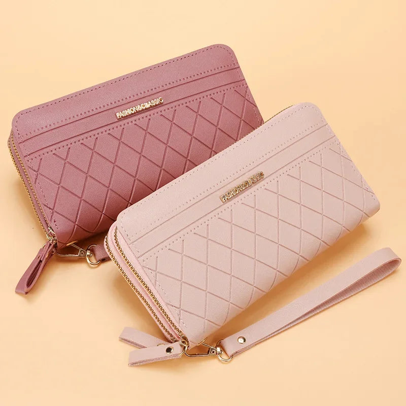 Portefeuille Long Femme | Gland Décoratif | Porte-Monnaie & Porte-Cartes | Cuir PU | Clutch