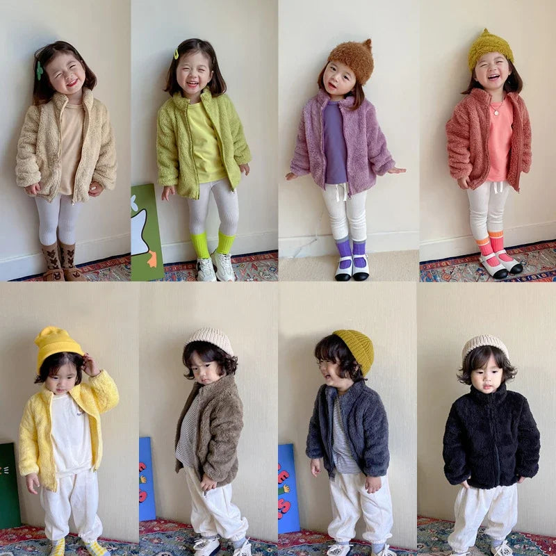 Manteau Enfant 2025 | Veste Polaire Chaude Garçon Fille | Printemps-Automne-Hiver Bébé