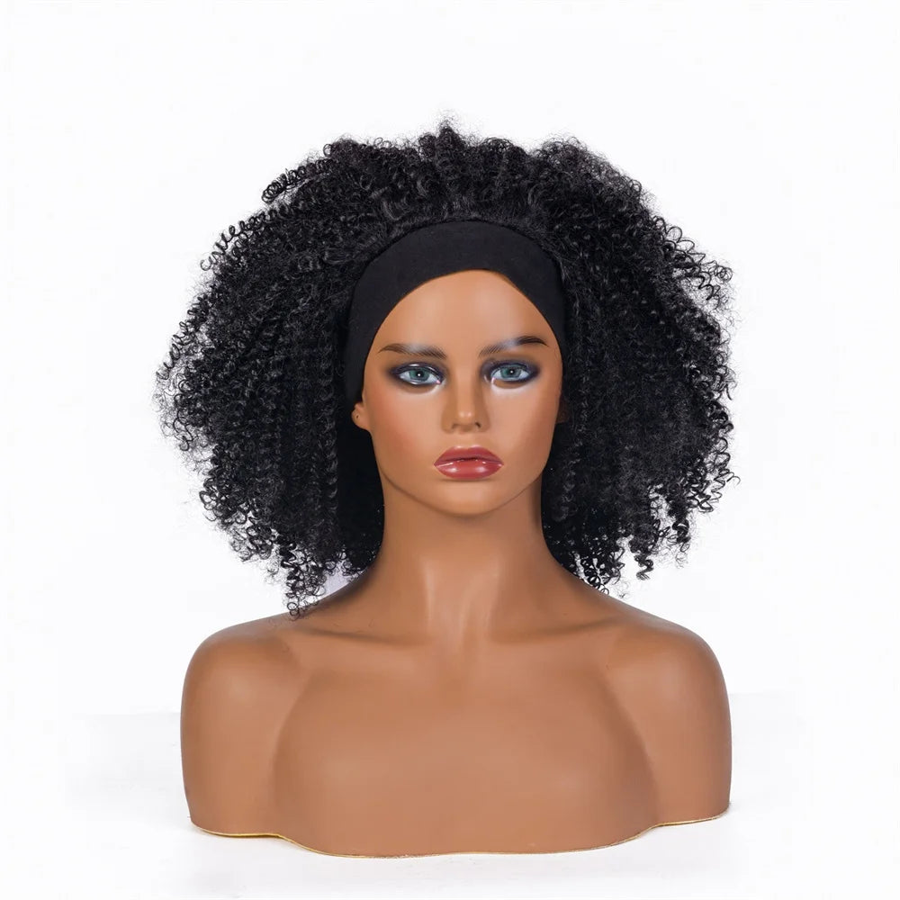 Perruque Headband Tresses Africaines Synthétique | 3 Brins | Queue de Cheval | Couvre-Cheveux | Fibre | Femme