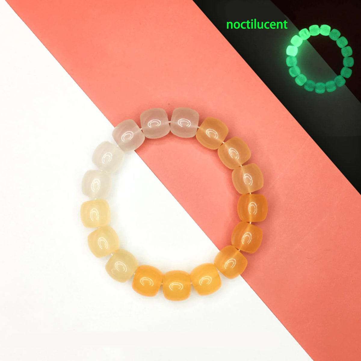 Bracelet Lumineux Pierre Naturelle | Fluorescent Lueur Nuit | Bijou Couple Femme & Homme