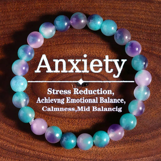 1pc Bohemian Colored Fluorite Bracelet - Unique Beaded Elastic Design, Adjustable Fit for Men & Women, Perfect Jewelry Gift
