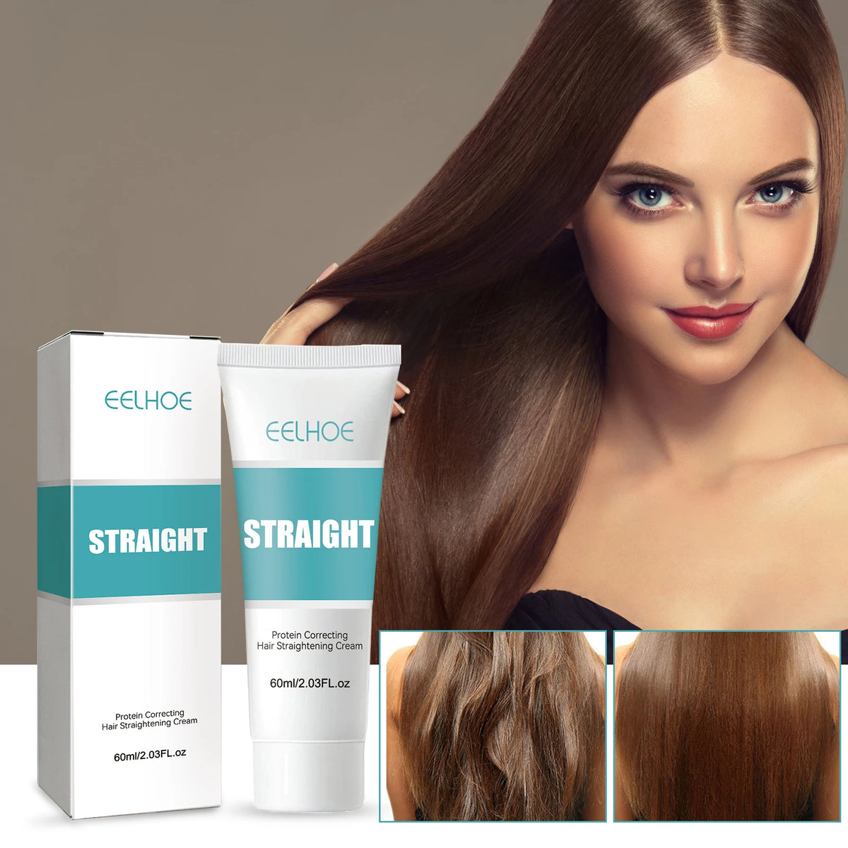 Keratin Correction Straight Hair Cream Repair Damaged Hair Improve Hair Quality Soften Hair Prevent Dry Frizzy Hair Care Product