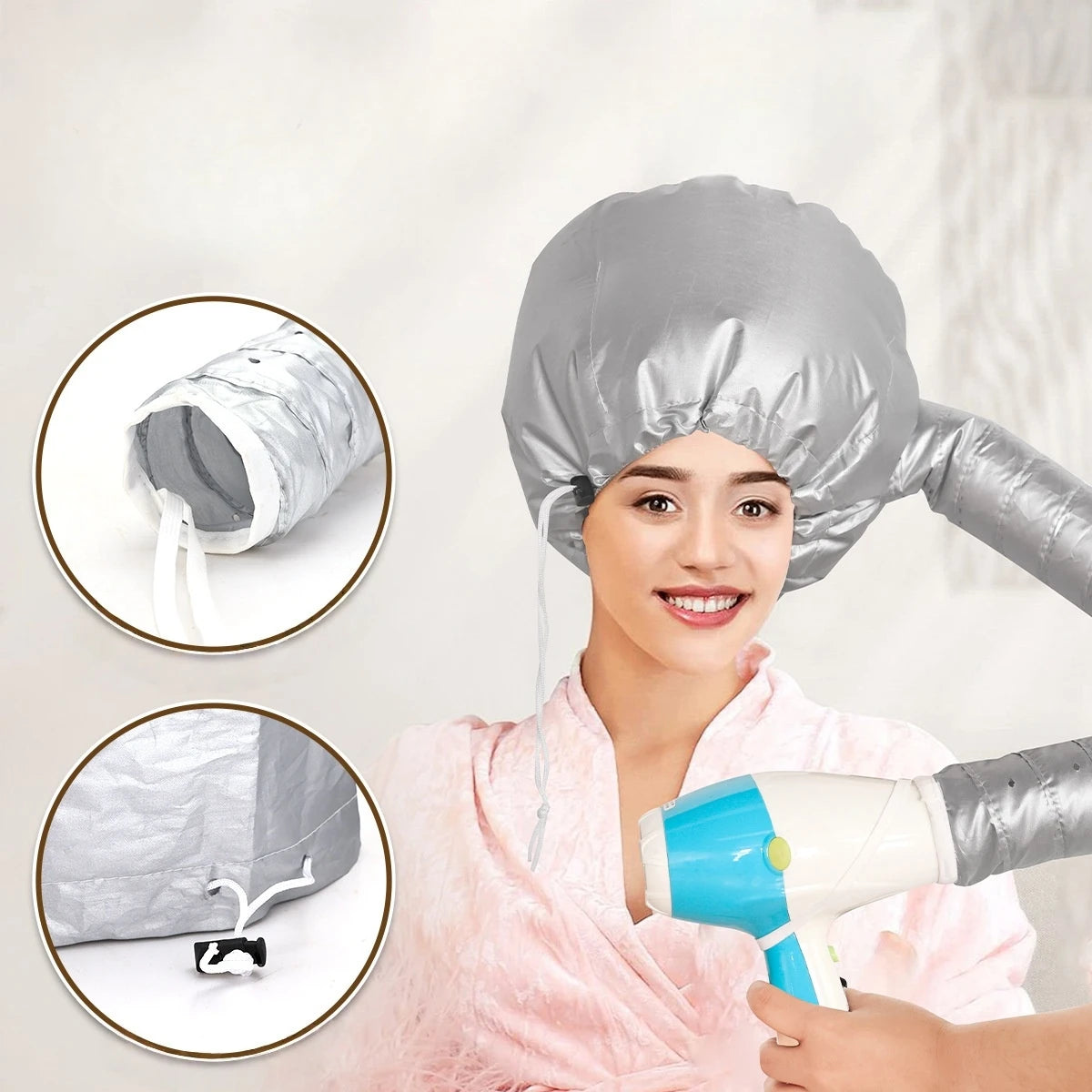 Casque Chaleur Soin Cheveux | Sèche-Cheveux Thermique | Traitement Permanente & Vapeur