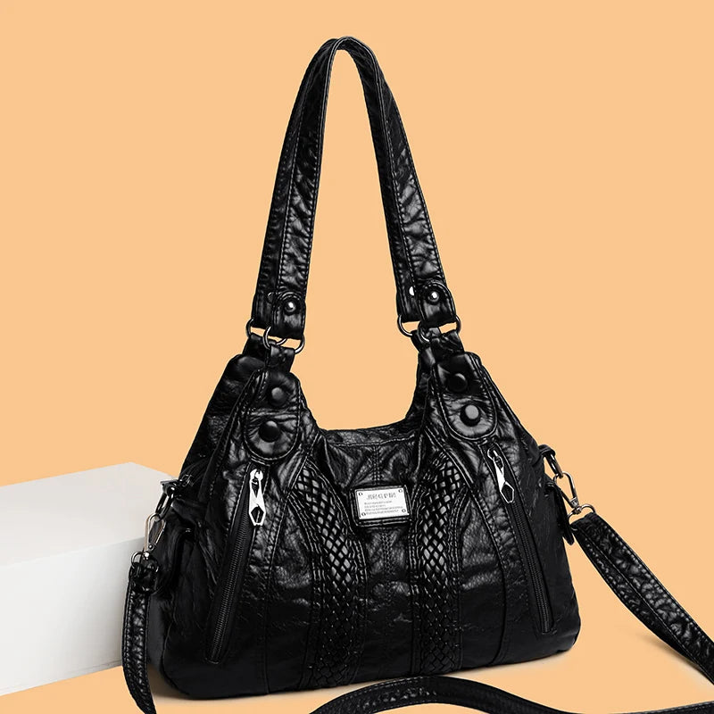 Fashion Leather Handbag for Women Shoulder Bags Genuine Sheepskin Crossbody Bag for Women Messenger Bag Tote Moms Bag
