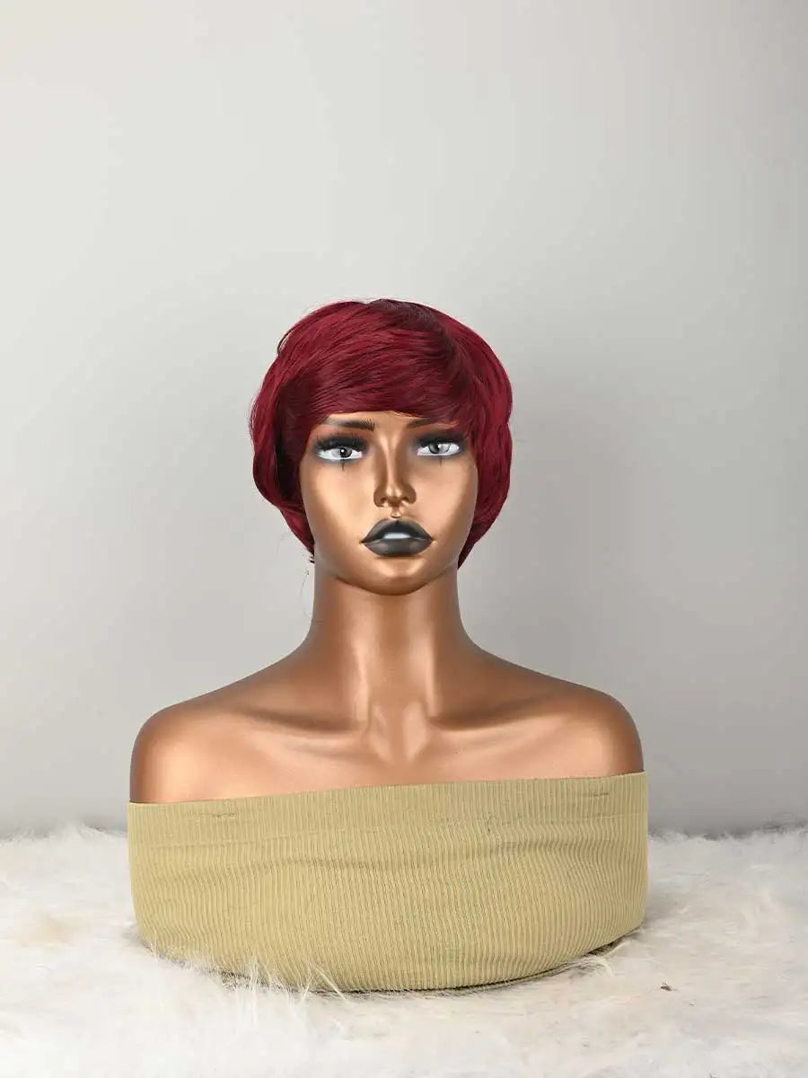 Wigs for Black Women Pixie Cut Human Hair Wigs for Women Daily Use Hair Chic Elegent Synthetic Wigs