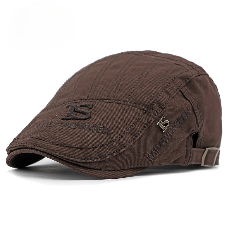 2026 Hat Men's Spring Summer Embroidery Cotton Cap British Vintage Fashion Forward Hat Women's Casual Beret Youth Hat