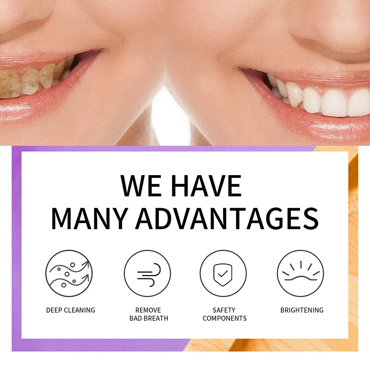 Dentifrice Blanchissant Violet V34 | Élimine Plaque & Taches | Haleine Fraîche | Hygiène Dentaire