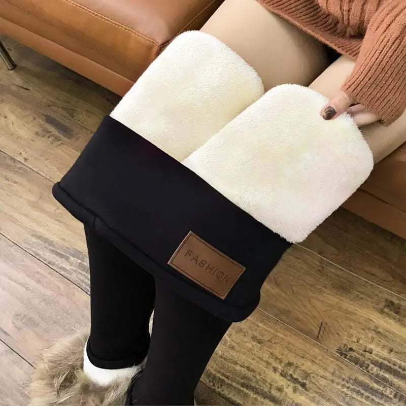 Legging Femme Hiver Épais Chaud | Agneau Cachemire | Taille Haute Polaire | Slim Velours