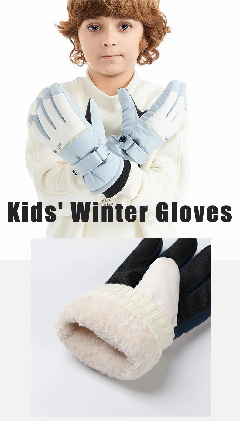 Gants Hiver Enfant Imperméables Antidérapants | Ski & Cyclisme Extérieur | Garçon Fille