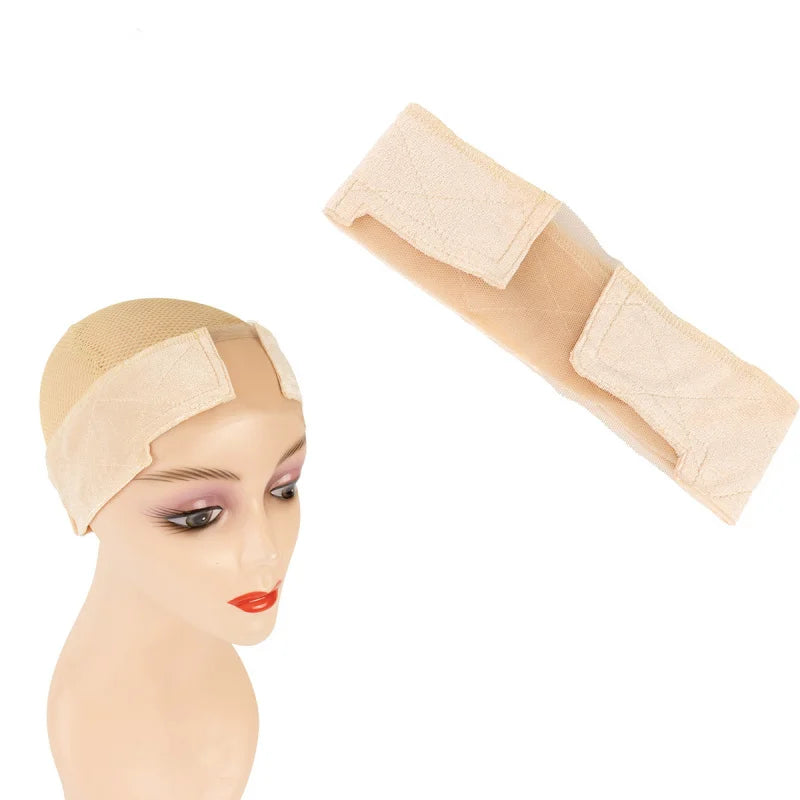 Headband Velours Nude Antidérapant | Ajustable | Invisible | Maintien Perruque Lace Front | Femme