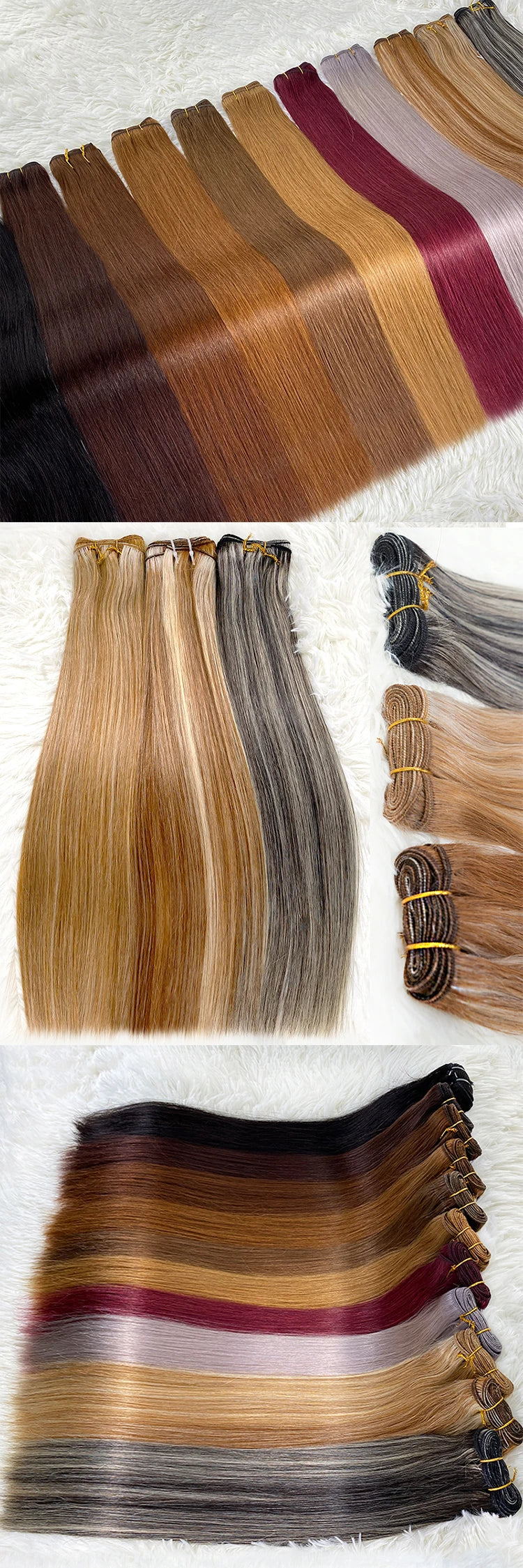 Tissage Weft Remy Européen | Lisse & Bouclable | Blonde Naturelle | 18-30 Pouces | Extensions Salon