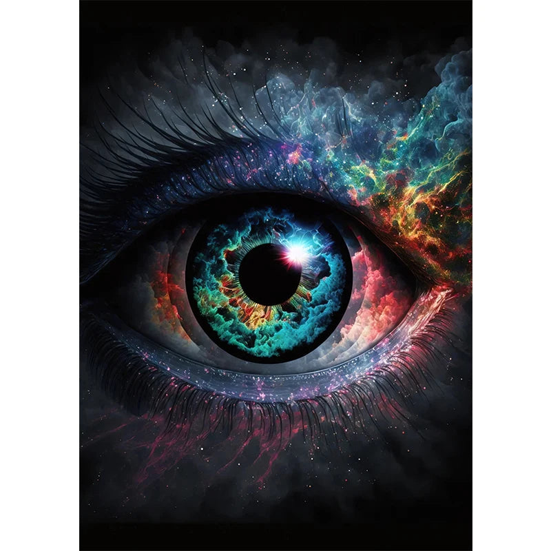 Classic Abstract Wall Art, Eye Features Mural, HD Canvas Print Poster for Home Living Room Bedroom Office Decoration Cuadros