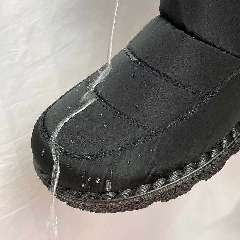 Bottes de Neige Femme 2026 | Fausse Fourrure Peluche | Cheville | Antidérapantes | Grande Taille