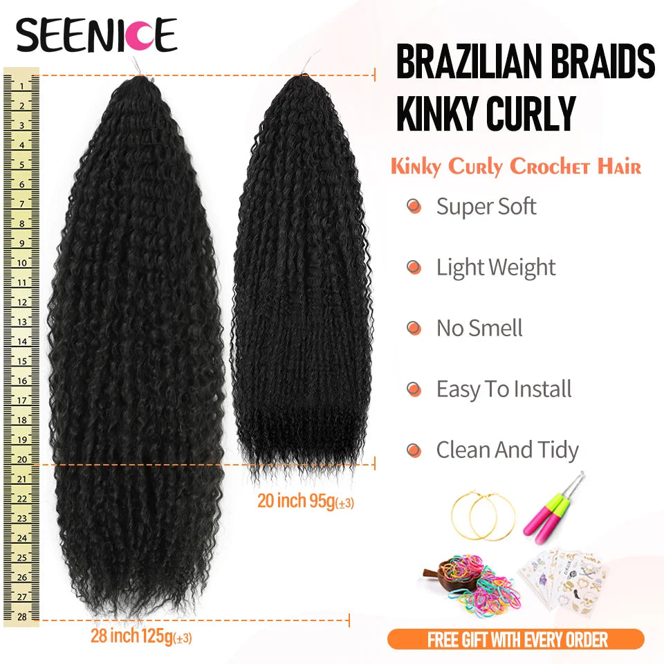 Extensions Crochet Kinky Curly Twist | Ombre Blonde | Water Wave | Synthétique | 20 Pouces | Femme