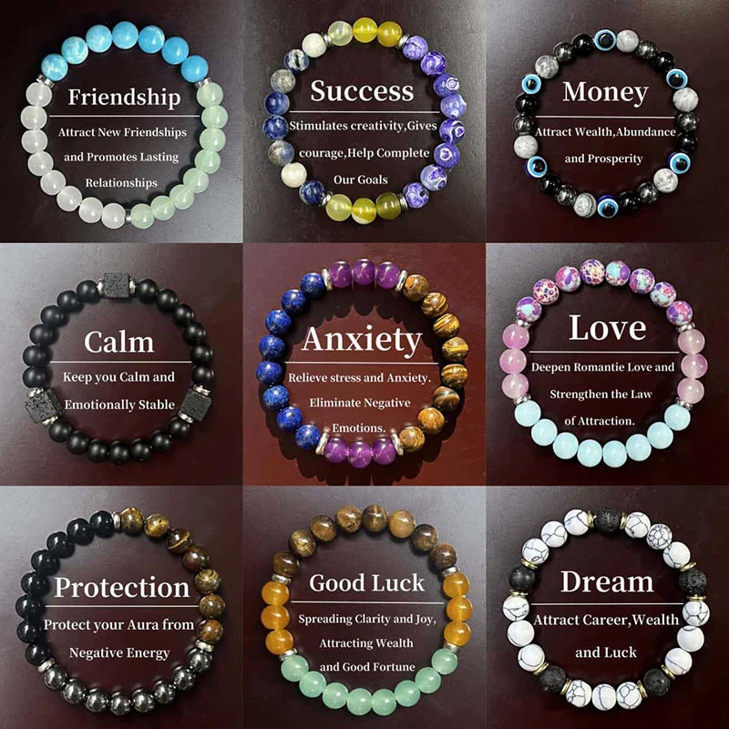Stylish Unisex Beaded Bracelets with Natural Stones, Multi-Function Fashion Jewelry, Excellent Present for Loved Ones