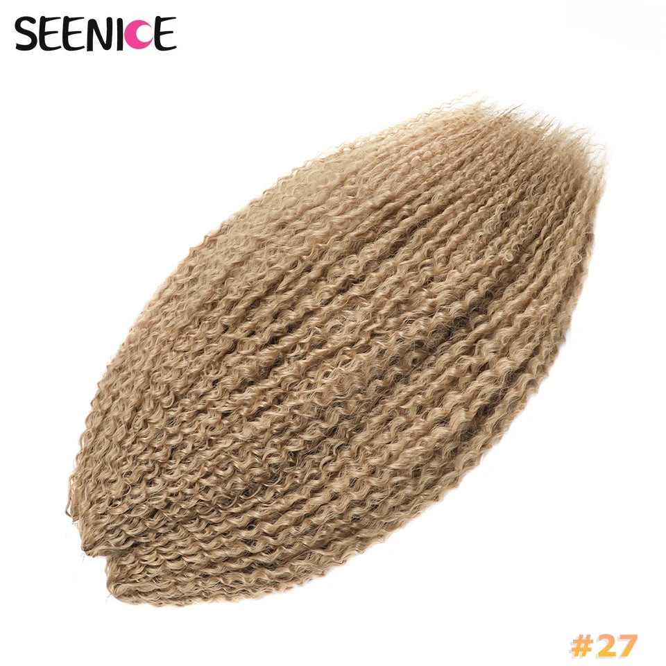 Extensions Crochet Kinky Curly Twist | Ombre Blonde | Water Wave | Synthétique | 20 Pouces | Femme