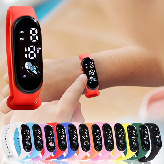 Kawaii Smart Watch For Kids Fashion Outdoor Waterproof Sports Kids' Watches Boy Girls Digital Watches Silicone Children's Watch