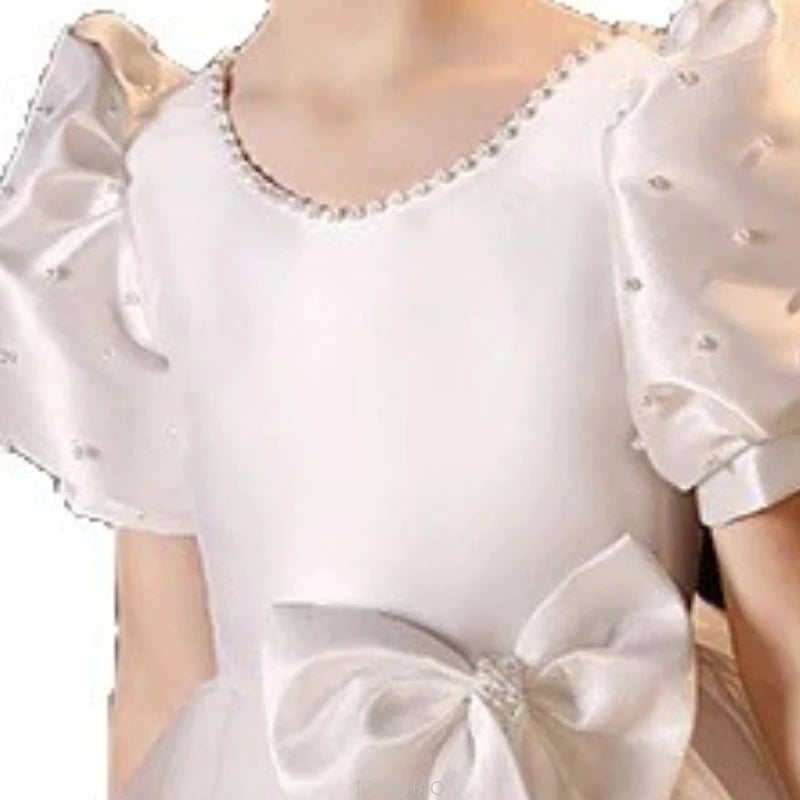 Long Dress Girls Princess Dresses Costumes Host Cake Tutu Gown Costume Wedding Flower Girl Outfits Children Birthday Clothes
