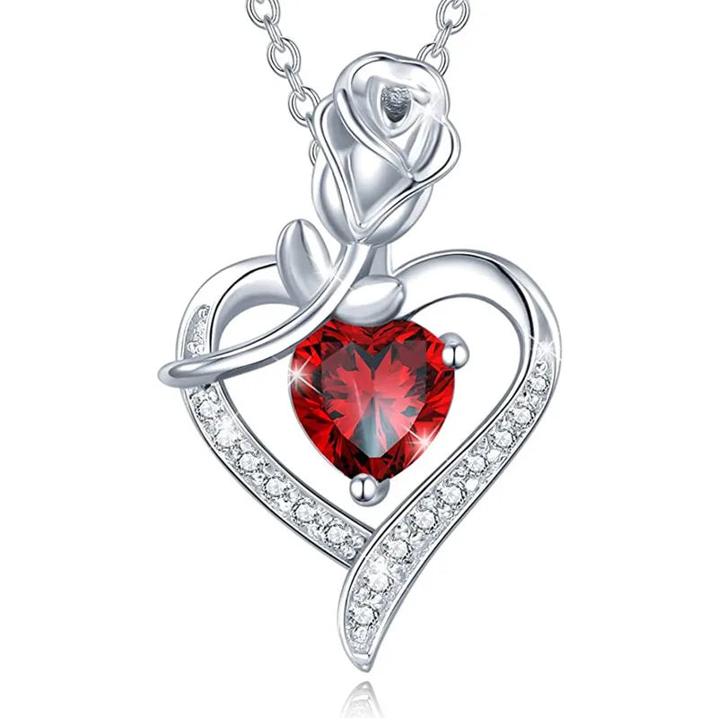 Elegant Style Heart-Shaped Pendant Necklace Hollow Design Mother's Day Gift Party Suitable for Best Friends Without Box